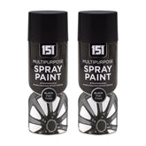 2X 151 Black Matt Spray Paint 400ml Spray Paint